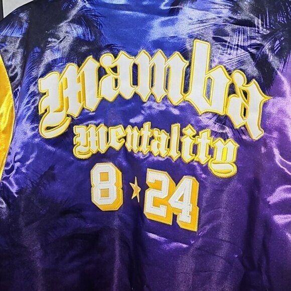 Kobe Bryant Mamba Crenshaw Los Angeles Lakers Satin Jacket Medium New - Picture 11 of 13